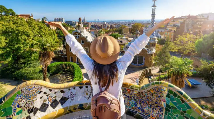 Parque Guell, em Barcelona, uma obra de Antoni Gaudí.