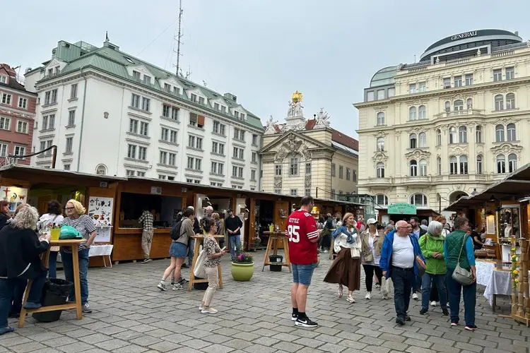 Feita ao ar livre em Innere Stadt, Viena, bairro central.