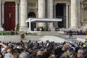 Audiência papal na praça de São Pedro no Vaticano