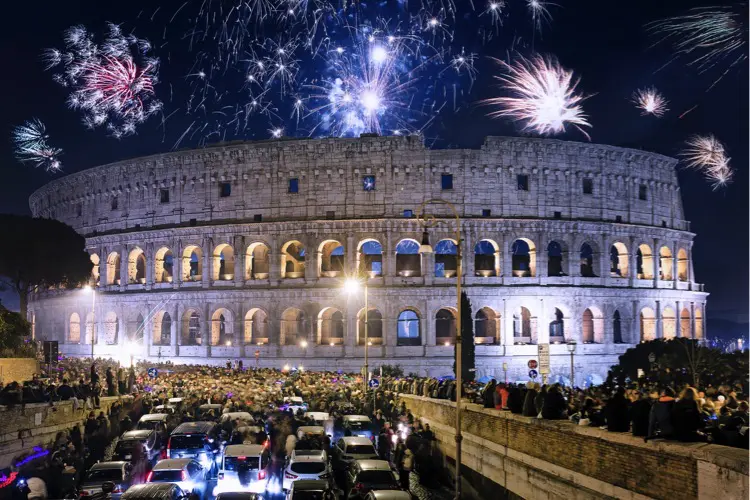 Coliseu, Roma, no Ano Novo