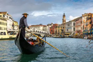 Gondoleiro em Veneza.
