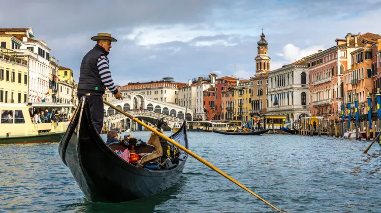Gondoleiro em Veneza.