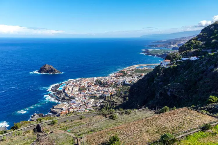 Visão panorâmica das Ilhas Canárias na Europa em janeiro