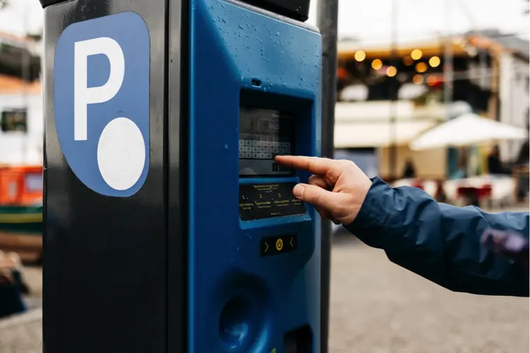 Máquina de pagamento de estacionamento em Barcelona.