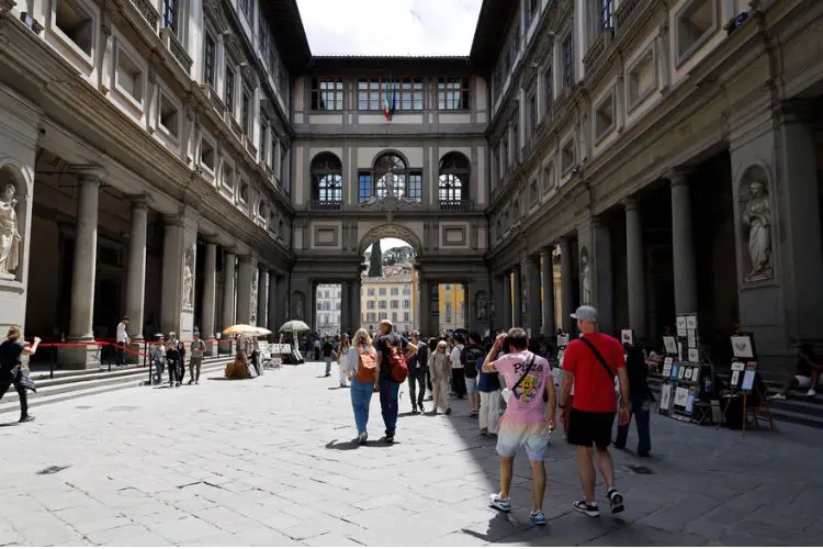 Um dos melhores museus de Florença, a Galeria Ufizzi